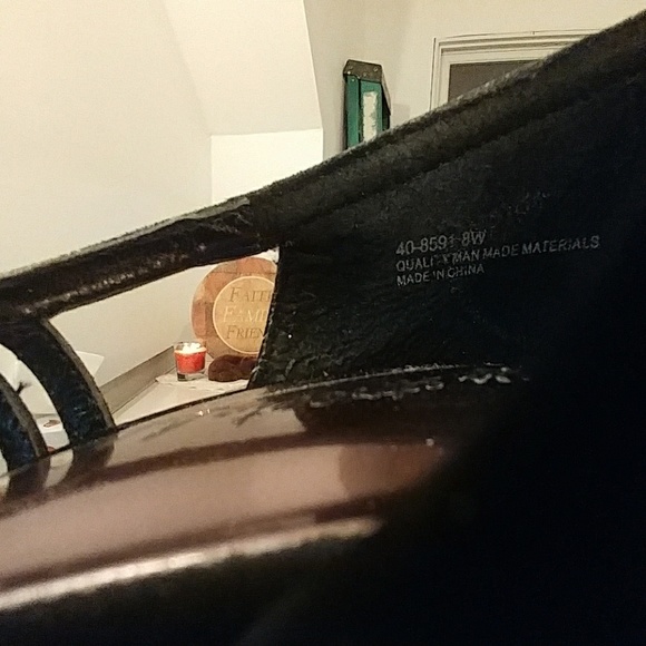 Easy Street Alive 5 size 8W Black Glitter Heels - Picture 6 of 7